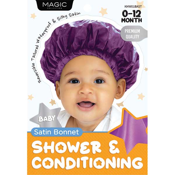 Reversible Waterproof Shower Conditioning Satin Bonnet